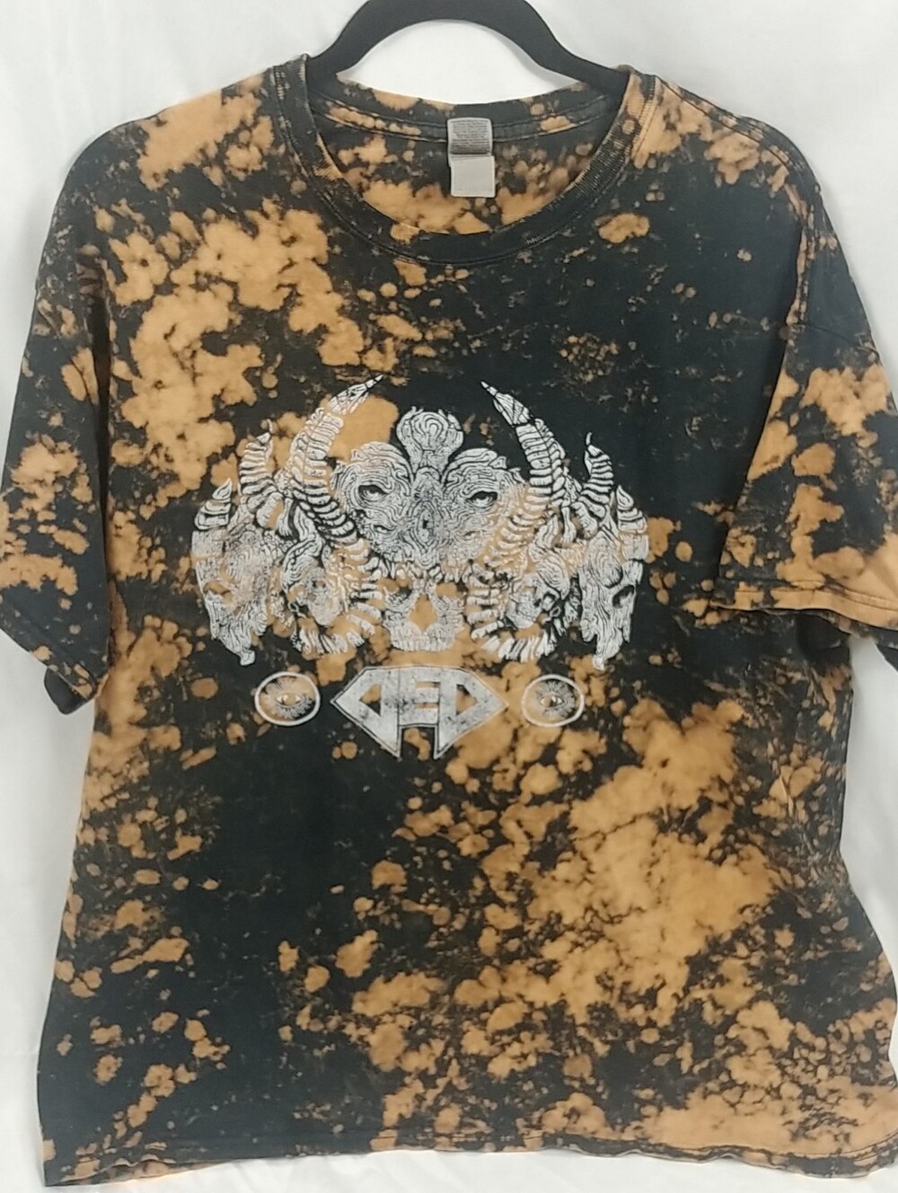 Guilden Reverse Bleach Tie Dye Men XL Graphic Print Heavy Cotton Short Sleeve